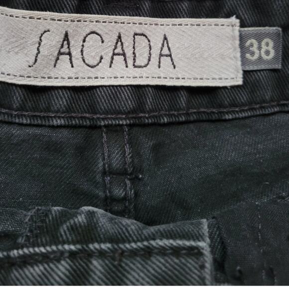 Sacada Black Denim Festival Grunge Punk Goth Cut Off High Rise Denim Shorts - 38 - Picture 5 of 8